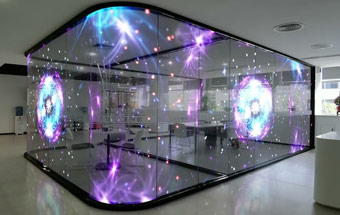 Écran LED transparent invisible holographique
