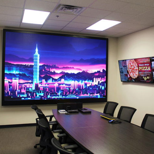 Vitrine de LED para sala de reuniões