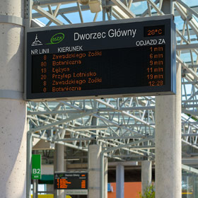 LED-Anzeige für Bahnhöfe
