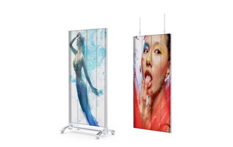 Affiche LED transparente