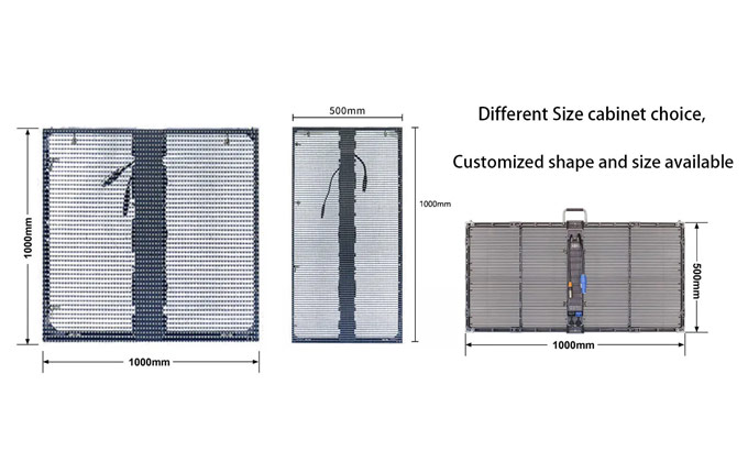 Taille et forme des écrans LED transparents