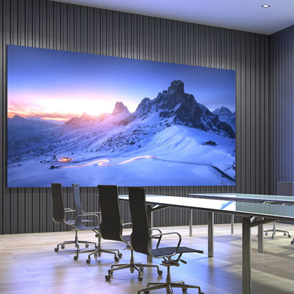 Painel de LED para sala de reuniões, tipo montagem na parede
