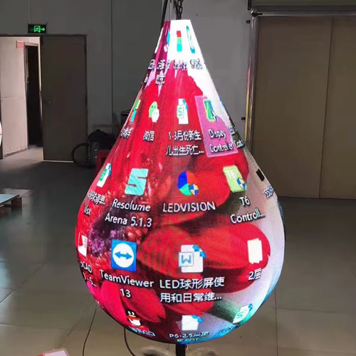 Vetrina espositiva a LED con goccia d'acqua