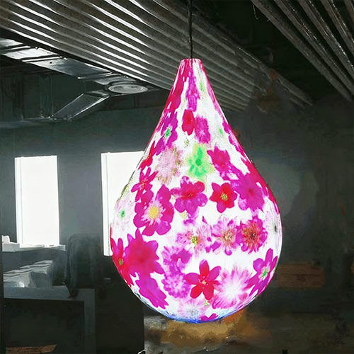 Vetrina LED a forma di goccia d'acqua
