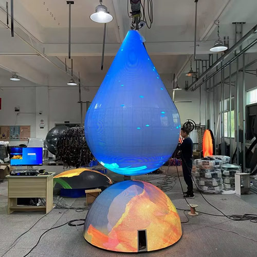 Mostra di fabbrica di display LED a goccia d'acqua