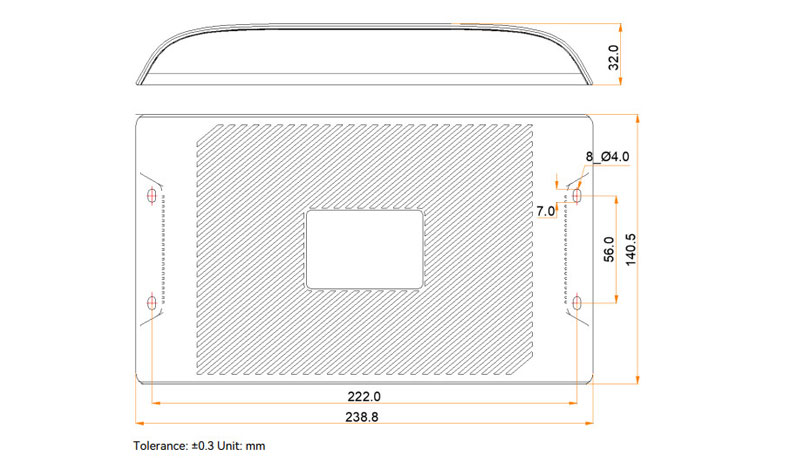 Nova TB40 LED 제어 박스의 크기