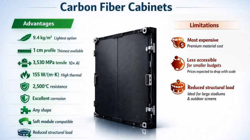 Carbon Fiber LED Cabinet Housing