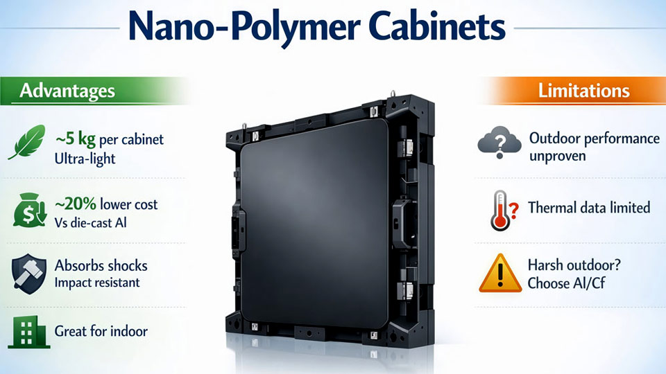 Exterior View Of A Nanopolymer LED Cabinet