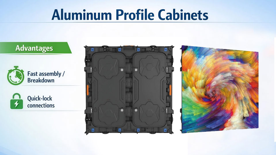 Exterior View Of An Aluminum Profile LED Cabinet