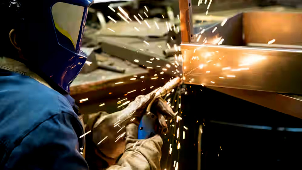 LED Cabinets Being Welded In The Factory