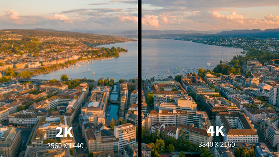 Comparaison de la qualité d'image 2K vs 4K