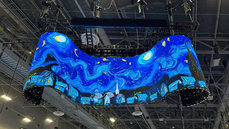 An S Shaped LED Display Above The Big Stage
