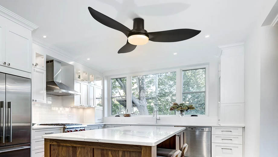 LED Ceiling Fan Installed In A Residential Area