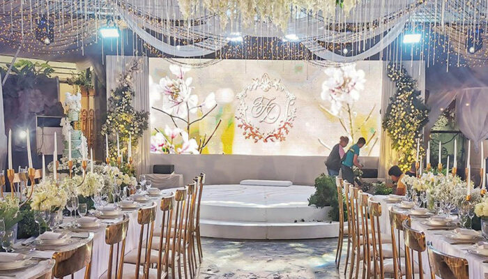 LED Display At A Luxurious Wedding
