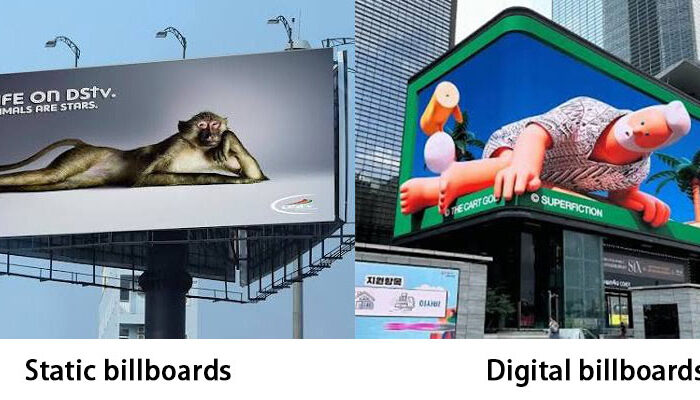 Digital Billboards Vs Static Billboards 3D Effects