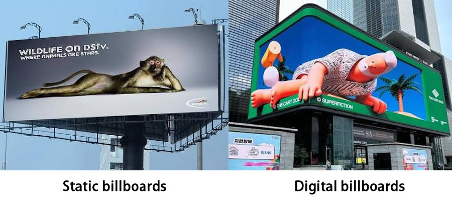 Digital Billboards Vs Static Billboards 3D Effects